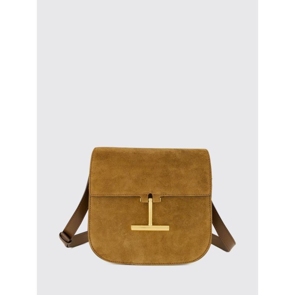 Tom Ford Women Tom Ford Tara Suede Mini Crossbody Bag With Logo